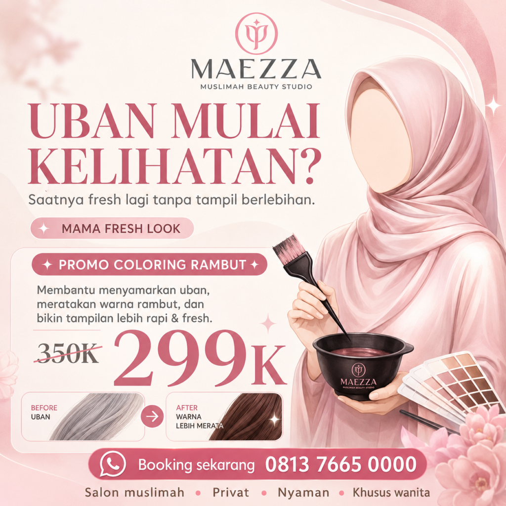Promo Coloring Rambut Juli Maezza Salon and Spa Wanita Bekasi